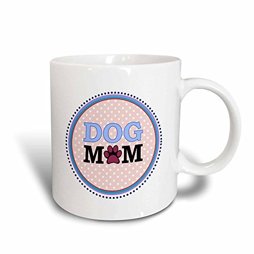3drose Mug 151841 _ 3u[MomEhfUCwith a Paw Print O~R[T[sNPolka Dot Doggy Mommy}WbNϊ}OA11IXAubN/zCg