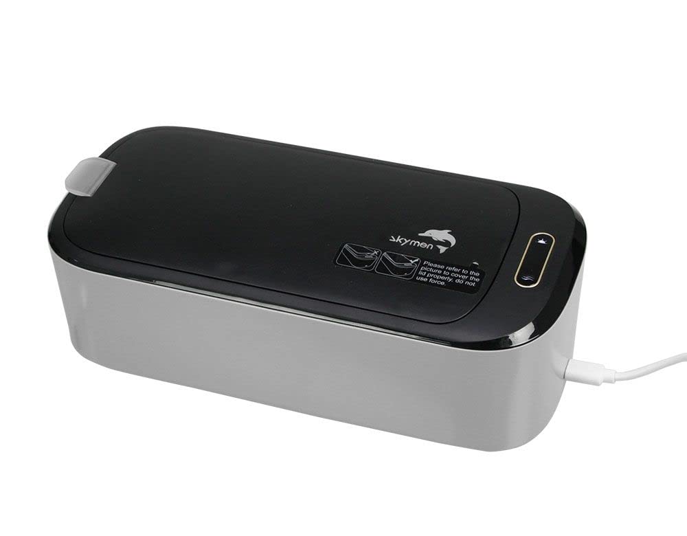 SAFE 9909 - Dispositivo per la pulizia ad ultrasuoni, per occhiali, a ultrasuoni, 550 ml, 24 Watt, con sorgenti luminose UVC