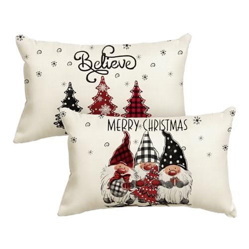 Artoid Mode GNOME Bäume Schneeflocken Weihnachten Kissenbezüge 2er...