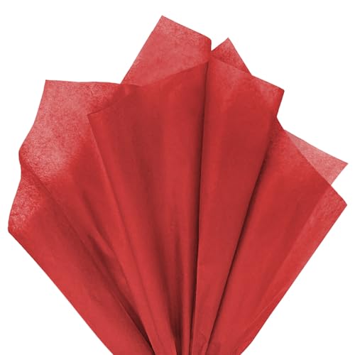Image of 120 Sheets Tissue Paper Bulk, Christmas Red Tissue Paper for Gift Bags Gift Wrapping, Wedding Birthday Party DIY Project,14 x 20 Inch