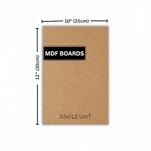 Image of ArtzFolio MDF Board 2.1mm Thick Cutout Sheets for DIY Art Craft Project | Unfinished Sides Engineered Wood Blanks for Paintings, Laser, Engraving | 10x12 inch (25x30 cms) | Single Piece
