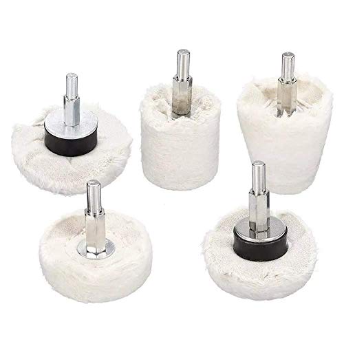 BINGFANG-W Taladro 5pcs Pulido Pulido mopa Rueda Kit de pulido amoladora for bloque abrasivo Brocas
