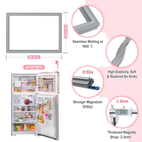LXun Upgrade 242193211 241872511 Refrigerator Door Gasket Compatible with Frigidaire Freezer Door Gasket 240390705 240514611 LFHT2117NF4 Freezer Door Seal For Kenmore Crosley Refrigerator Door Seal by LXun - Used condition - Image 2