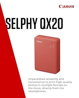 Canon SELPHY QX20 RD Photo Printer Dye-Sublimation 287 x 287 DPI 2.8" x 3.3" (7.2x8.5cm) Wi-Fi