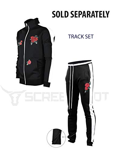 Image of SCREENSHOT-TRACK JACKET Mens Urban Hip Hop Premium Track Jacket - Slim Fit Side Taping Sportswear Urbanwear Streetwear Top