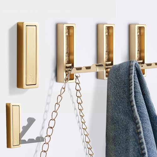 La mejor selección de Colgador de Bolsas para comprar hoy. 44 COOLKITALENT 4 Piezas Oro Plegable Ganchos de Pared, Alta Resistencia para Colgar Abrigos, Toallas, Mochilas, Bolsas de Oro Cepillado, Ganchos de Toalla en el Baño, Armario,...