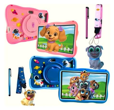 Tablet Infantil Educativo A16 7” com Capa Protetora – 64GB, 4GB RAM, Android 13.0, Controle Parental, Wi-Fi, GPS, Kids Space – para Estudo e Diversão (Rosa)