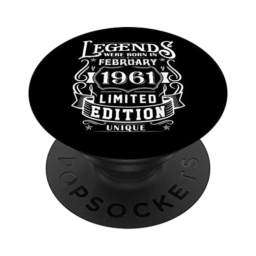 Cumpleaños Febrero 1961 Edición Limitada Regalo February PopSockets PopGrip Intercambiable
