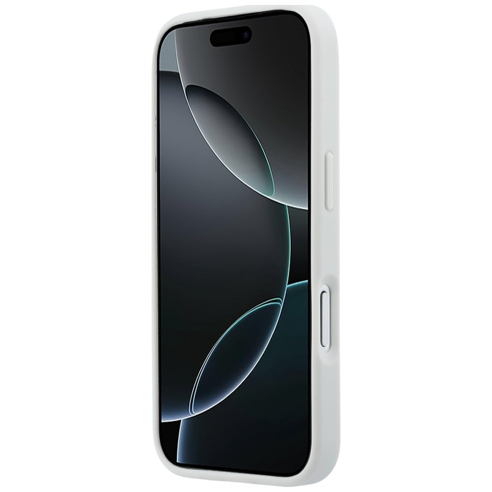 CG MOBILE Lacoste Petit Pique lakierowane logo kompatybilne z MagSafe etui do iPhone 17 Pro (jasnoszare)