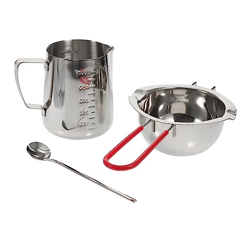 Zerodeko 1set Stainless Steel Melting Pot -scald Handle Practical for Butter and Cheese Melting High-temperature Resistant for Baking and Cooking