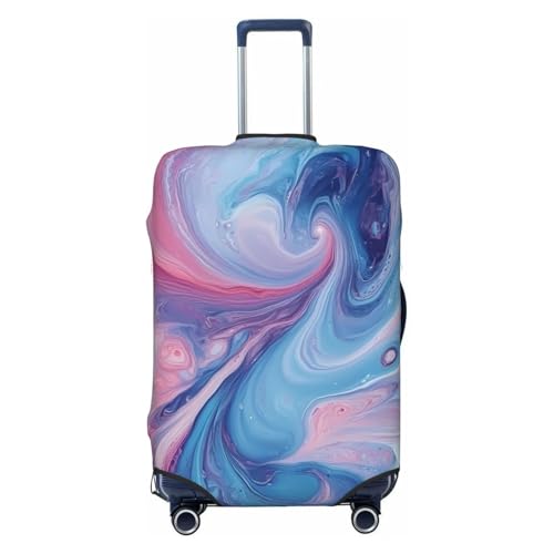 Watercolour Marble Elastic Travel Luggage Cover, Washable Spandex Suitcase Protector, Anti-Scratch Fits 18-32 Inch