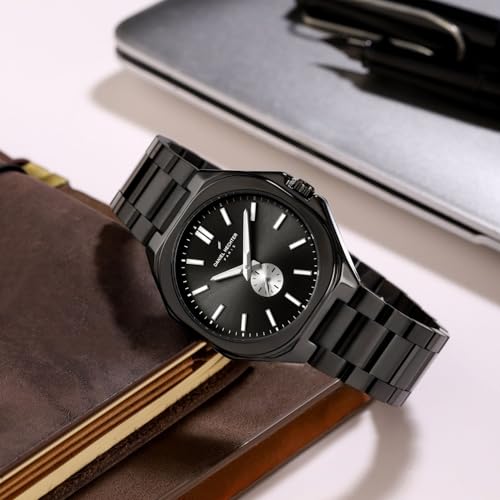 Image of Daniel Hechter Paris Villiers Collection Analog Watch for Men with Round Dial, Small Seconds Sub-Dial, Luminos Hand and Hour Markers and Stainless Steel Strap - DHM1052