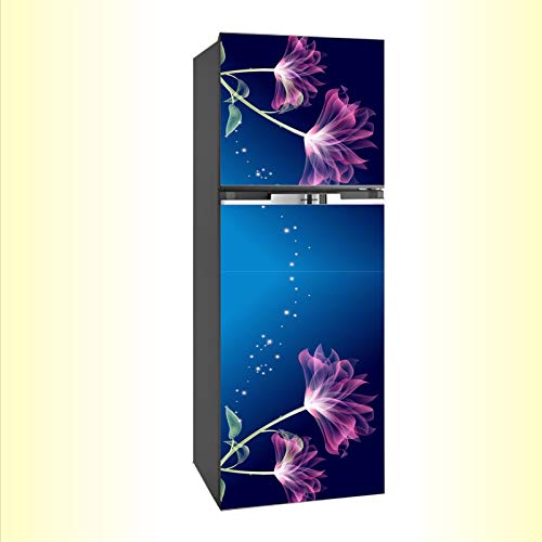 Violet Flower Leaves Star Vinyl Fridge Cover Wallpaper Poster Adhesive Vinyl Sticker Fridge wrap Decorative Sticker (PVC Vinyl Covering Area 60cm X 160cm) CFD0224 (B09NNGGNTX) Amazon Price History, Amazon Price Tracker