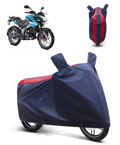 Image of FABTEC Bike /Motorcycle Body Cover Compatible with Bajaj Pulsar NS125(Red & Blue)