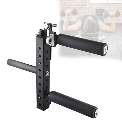 XRSMOU Beinstrecker- Und Beugemaschine, Squat Rack Aufsatz, 8-stufig Einstellbar, Für 5 cm Durchmesser Hantelscheiben (1.6cm)