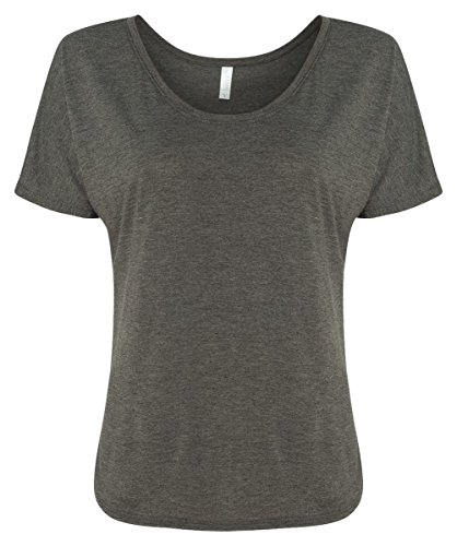 BELLA+CANVAS Womens Flowy Simple T-Shirt (8816) -Dark Grey -M