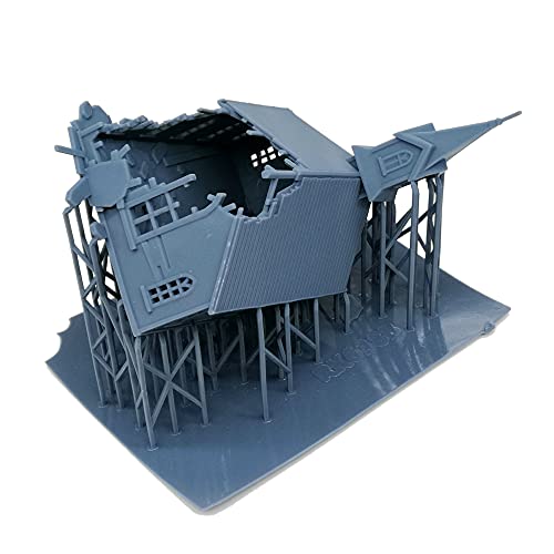 Structure paysage ferroviaire endommagée échelle Z 1:220 bâtiment miniature - 4