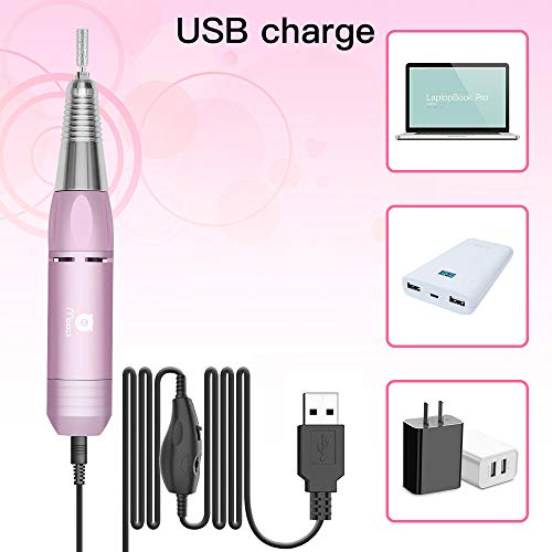 Moocii Elektrische nagelbestanden,6 boor bits 30000 rpm verstelbare snelheid nagelvijlen professionele elektrische… - Afbeelding 8