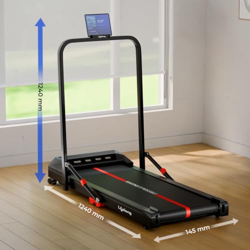 Image of Lifelong 4.5HP Walking Pad Treadmill | Max Speed 10 km /h | LED Display | Under Desk Treadmill Foldable | Walking Pad for Home Gym | Gym Equipment for Home Workout | 100 kg Capacity