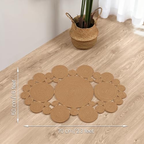 Tapete de Algodón Trenzado Boho 69.85x48.77 cm miniatura 2