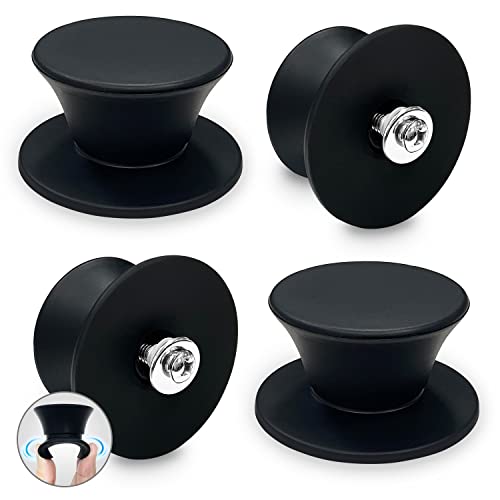 Walfos 4er Pack Universal Silikon Topfdeckel Ersatzknopf, Topfdeckelknopf,hitzebeständige Topfdeckel Haltegriffe, ideal für Slow Cooker, Pfannen und Küche Kochgeschirr Abdeckungen Cover