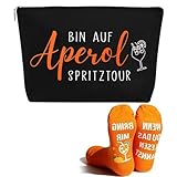 2 Stück Aperol Geschenk Set, Socken Damen, Tasche Geeignet Für Reisen, Camping, Feiertagsgeschenke, Tägliche Kosmetik
