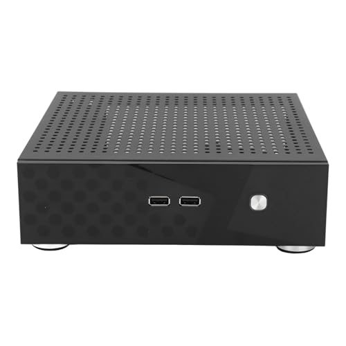 Mini ITX Desktop Computer Case, Desktop Case M AXT Gaming PC Case para Computadoras de Video Domésticas, Computadoras de Hotel, Terminales de Autoservicio, Buena Disipación de Calor
