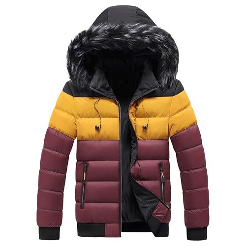 Veste matelassée de ski chaude et imperméable à capuche amovible homme