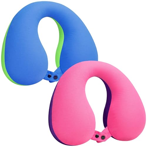Set 2 Almohadas de viaje para niños de espuma viscoelástica miniatura 1