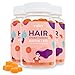 Produktbild yuicy Haar Vitamin Gummibärchen: 10.000g Biotin, D3, B12, Folsäure, Zink. Hochdosiert für Haarwachstum. Besonders lecker. Made in Germany vegan, 180Stk.
