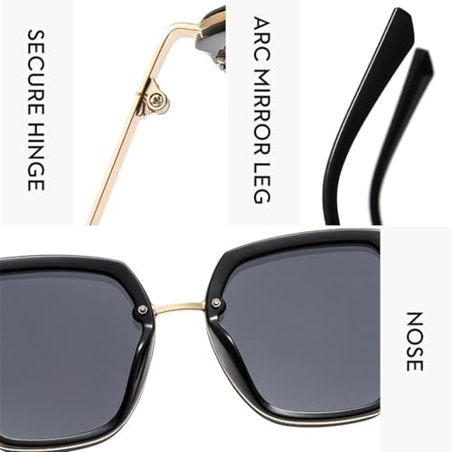 Luxury Fashion Oversized Sunglasses Retro Polygonal Sun Glasses Street Photography Outdoor Sun Proof Uv4004