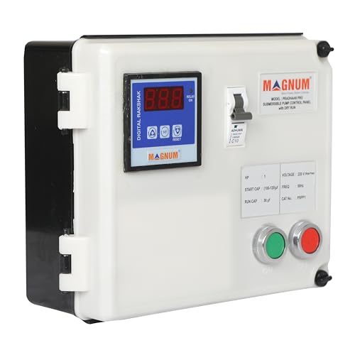 Image of MAGNUM PRADHAAN PRO Submersible Pump Control Digital Panel For Single Phase Submersible Motor Pump - S.P (1.5 H.P (16A, 50 MFD, 120-150 MFD))