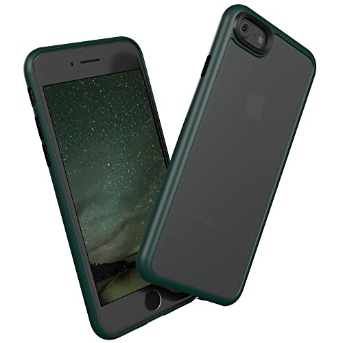 EAZY CASE - Outdoor Funda Compatible con iPhone SE 2022 Funda Protectora Mate con protección definitiva contra Golpes, Acabado Suave al Tacto, protección para la cámara - Verde Noche