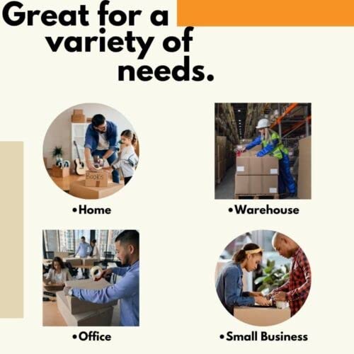 Miniatura 8 de PSBM Cinta de embalaje de longitud de máquina, 3 pulgadas x 1000 yardas, paquete de 8, 1.75 mil de grosor, cinta de embalaje transparente para cajas