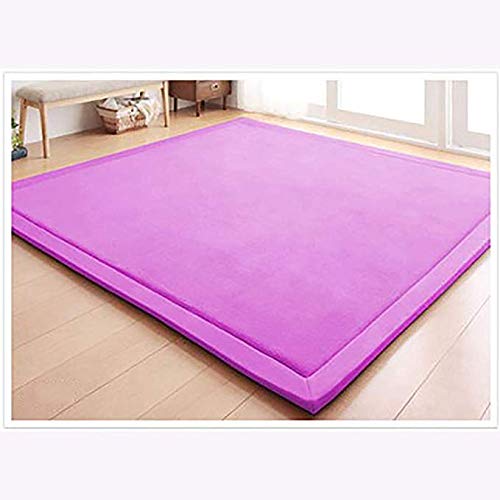 Tapis de jeu bébé super doux pour ramper en sécurité velours violet MSM