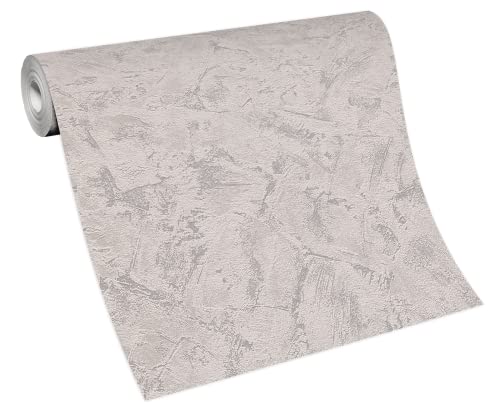 Erismann 6081-37 Papier peint non-tissé uni Gris galet