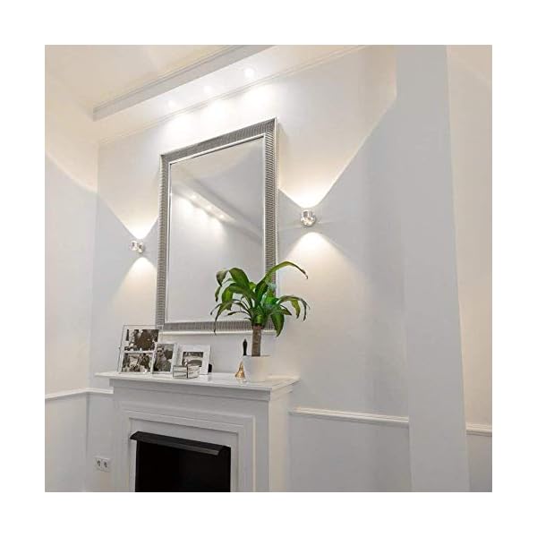 GHB 6W LED Wall Light Up Down Wall Lamp Indoor Warm White for Hallway Living Room Bedroom Half-Globe Shape - Image 4