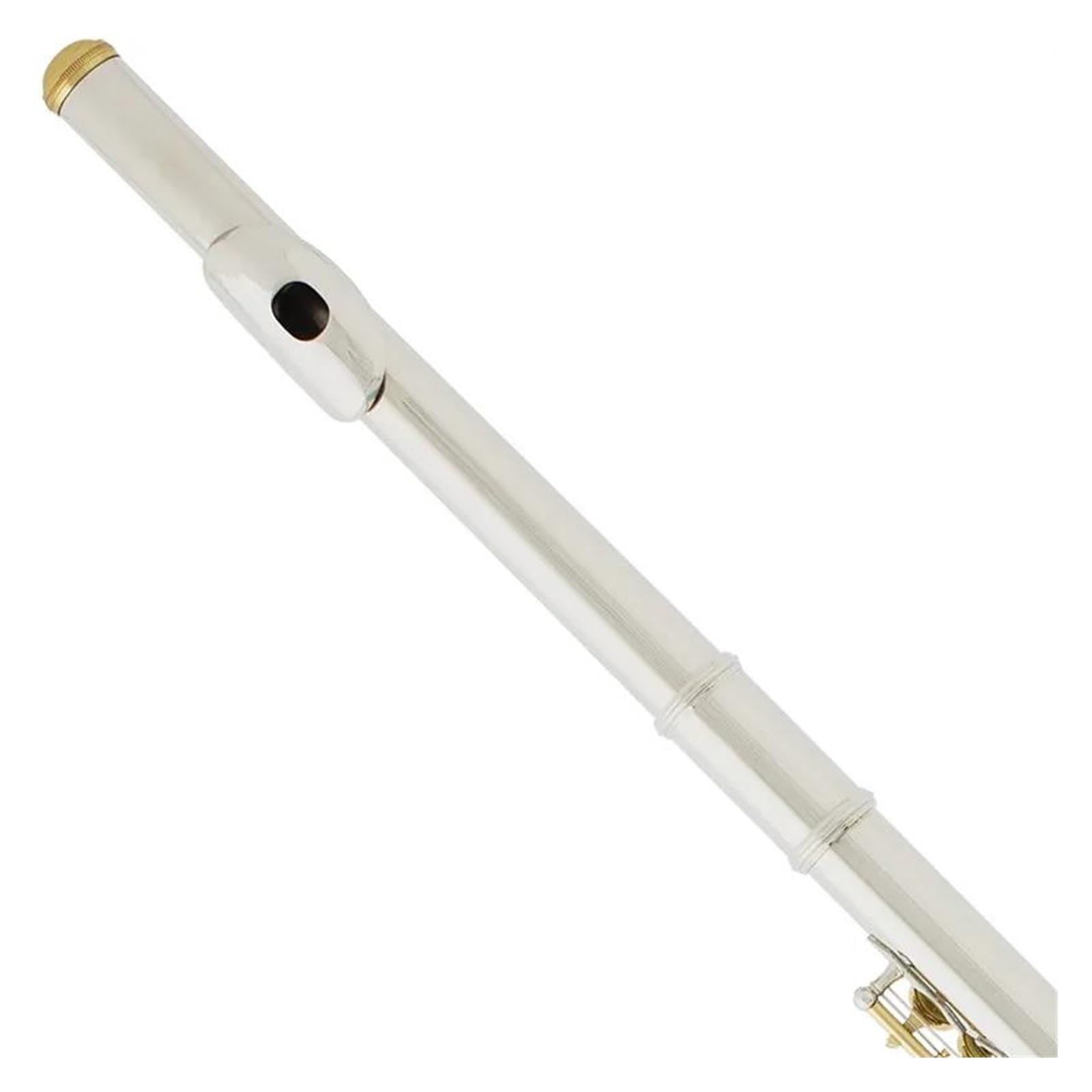 flet prosty 16-otworowy flet zamknięty w tonacji C, biała miedź, posrebrzany instrument, klawisz E z pudełkiem. Instrument dęty drewniany