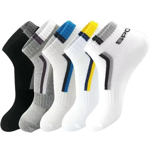 Chaussettes de sport homme en lot de 5 paires respirantes multicolores taille 38-44