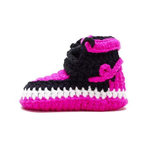 Image of Itzzy Bitzzy Baby Sneakers - Crochet Shoes for Babies - Soft Booties for Boys and Girls - Soft Soled Slip On High Top Shoes