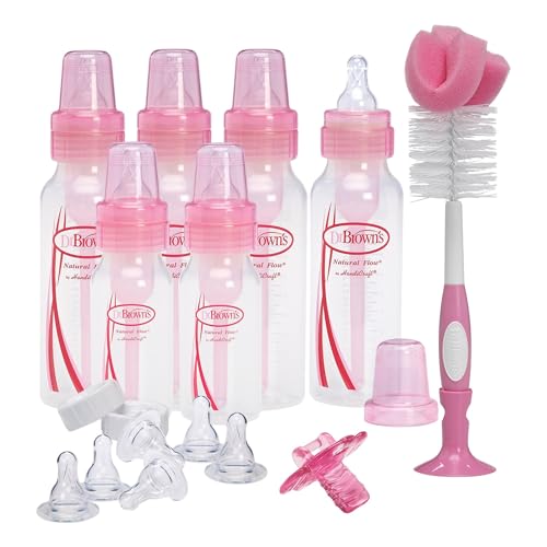 Image of Dr Brown Natural Flow Pink Gift Set