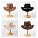 BUBEFSKD Fashion Fedoras Hat For Women With Metal Belt Panamas Magicians Cowboy Costume Roleplay Dress Up Jazzs Hat