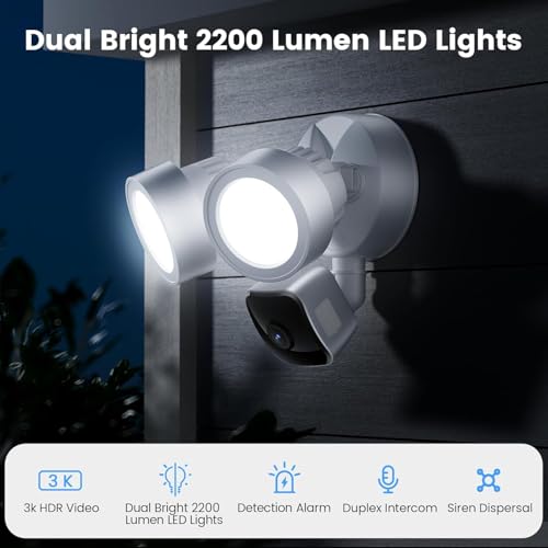 AI Smart Security Floodlight Camera