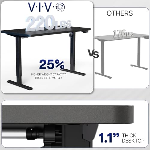 Image of VIVO Electric 43 x 24 in Rustic Standing Desk, Memory Height Adjustment, 1B Series, Holds 220 lbs, One-Piece Vintage Brown Top, White Frame, DESK-KIT-1W4N