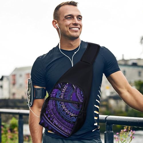 Morral bandolera estilo tribal liviano para senderismo miniatura 3