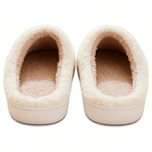 Image of Women's Men's Preppy Happy Face Slippers Comfy Warm Plush Slip-On House Slipper for Winter Indoor Soft Cushion Non-slip Fluffy Slides Slippers