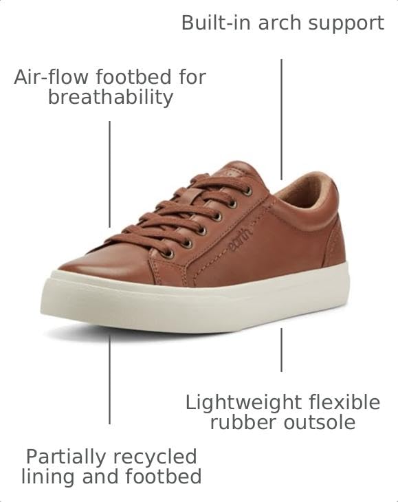 Earth® Dailey Casual Sneakers, Medium Brown 210, 7 M by Earth - Used condition - Image 3