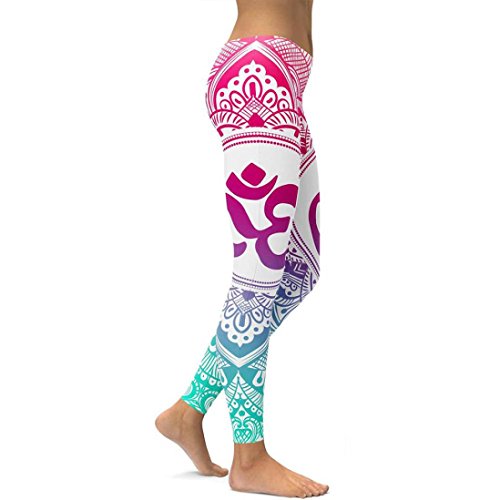 Patchwork Yoga Pants,Women's Printed Yoga Fitness Leggings Running Gym Stretch Sports Trousers by-NEWONESUN
