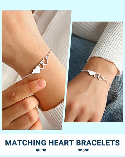 Image of 2 /3 Pcs Mother Daughter Bracelets Set Christmas Valentines Birthday