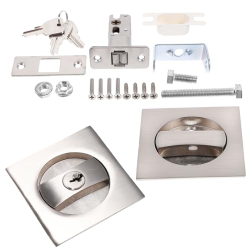 Tofficu 1 Set Di Serratura Per Porta Tascabile Serratura Per Porta Chiave Per Camera Da Letto Nera Tascabile Serratura Invisibile Per Porta Ferramenta Per Porta Del Bagno Serratura